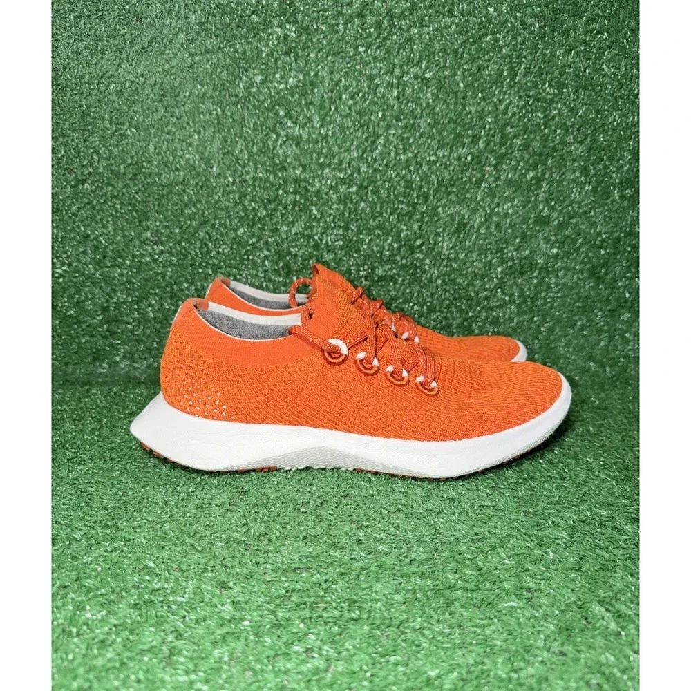 Allbirds Tree Dasher 2 Mens Size 9.5 Orange Knit Comfort Shoe Running Sneaker